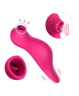 Le vibromasseur stimulateur Fuschia 3 en 1 